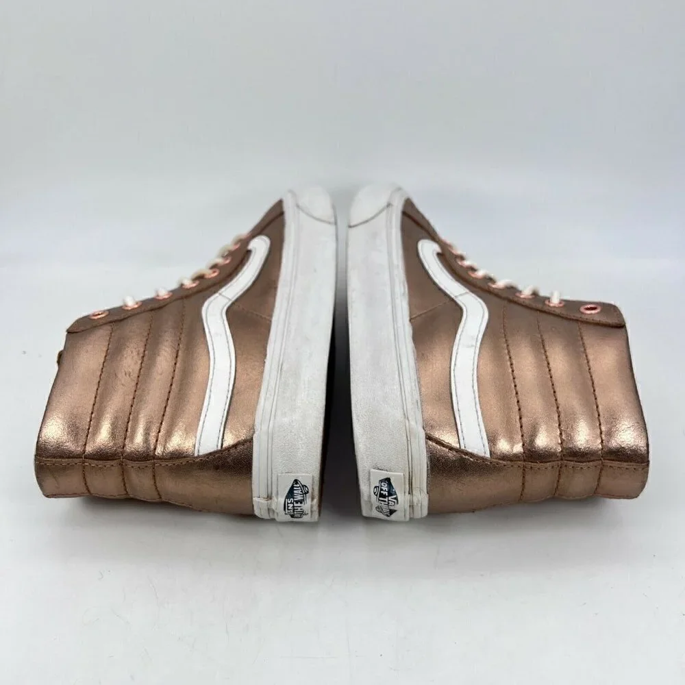 Vans Off The Wall Unisex Size 7M 8.5W Sneaker Shoes Metallic Gold 721277